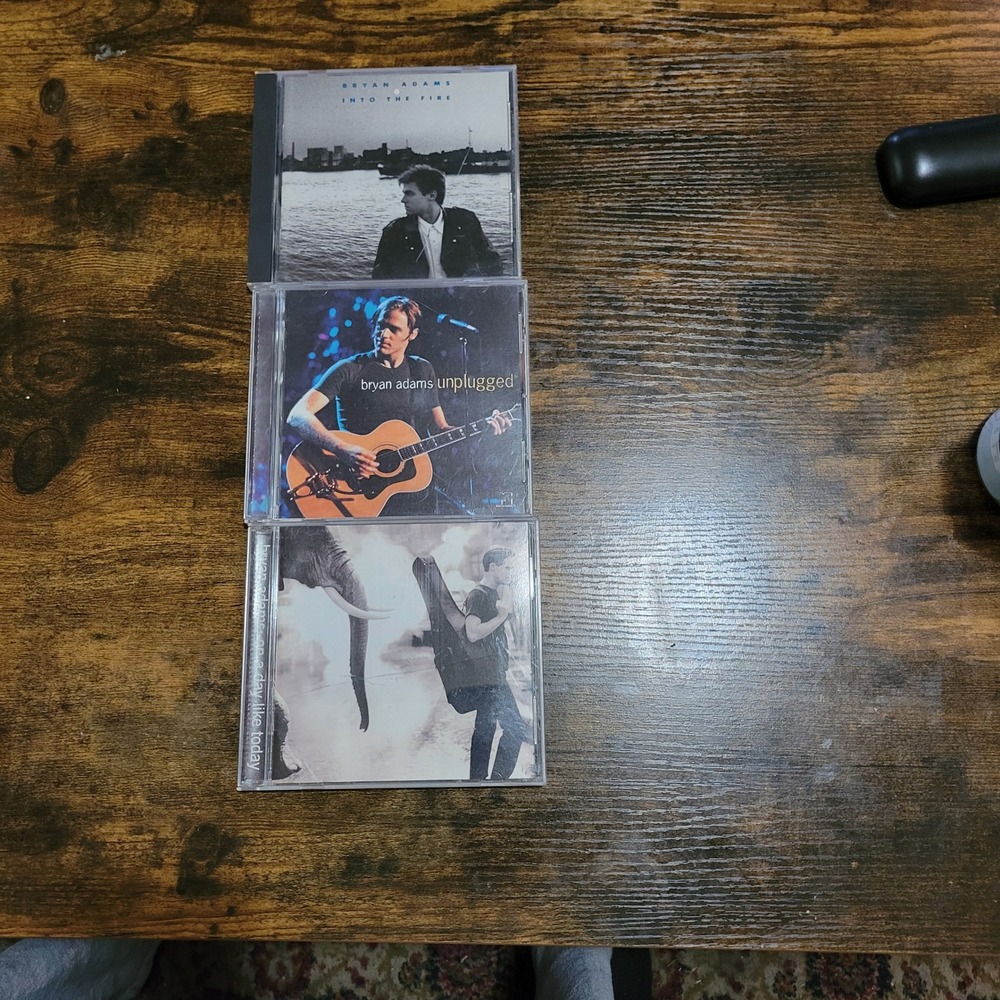 Bryan Adams CD Lot 3 Into the Fire Unplugged On a Day Like Today Good Rock Music